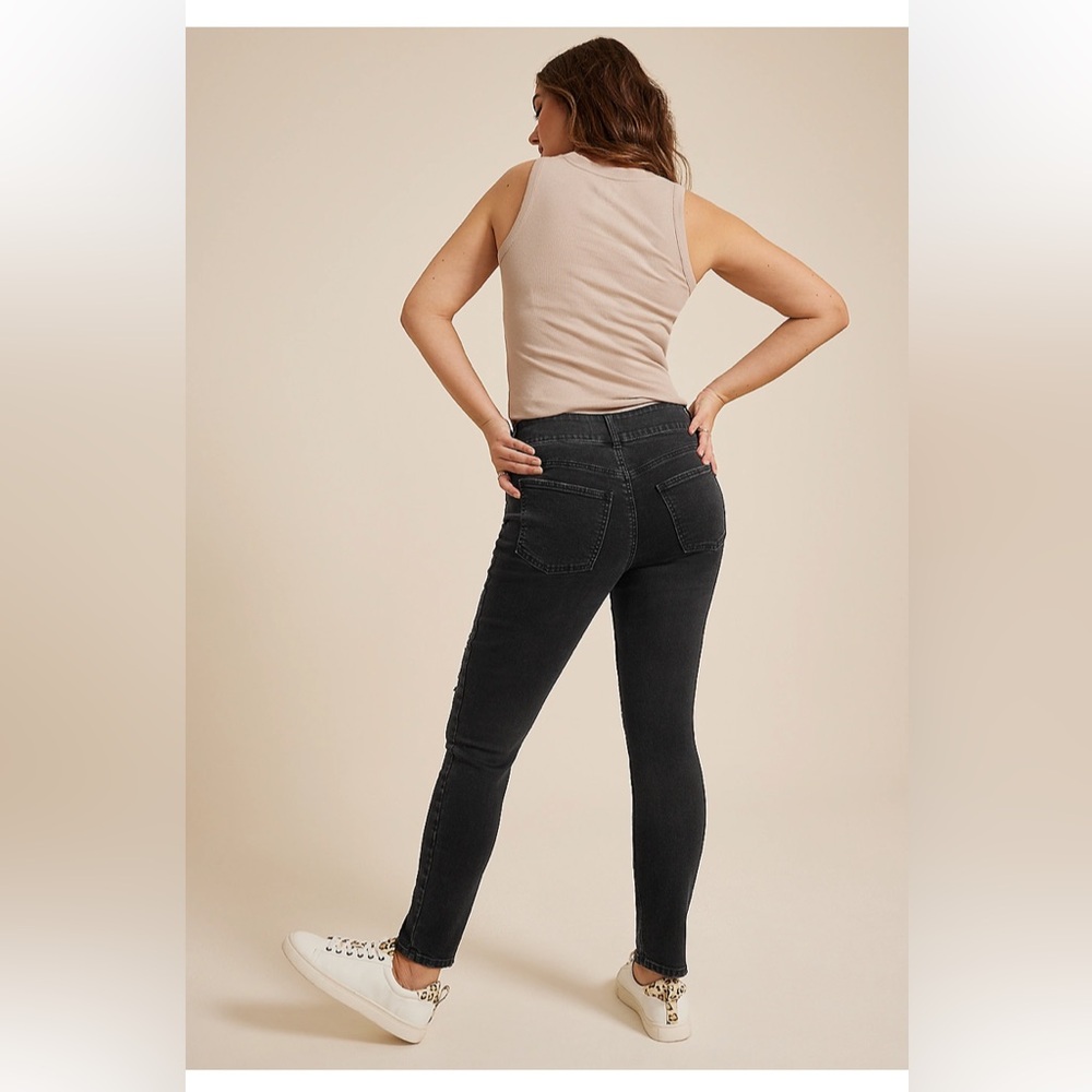 Maurices Black Distressed Skinny Jeans - Picture 2 of 3
